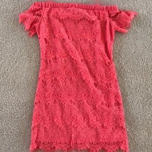 Topshop Lace Coral Dress size US 4